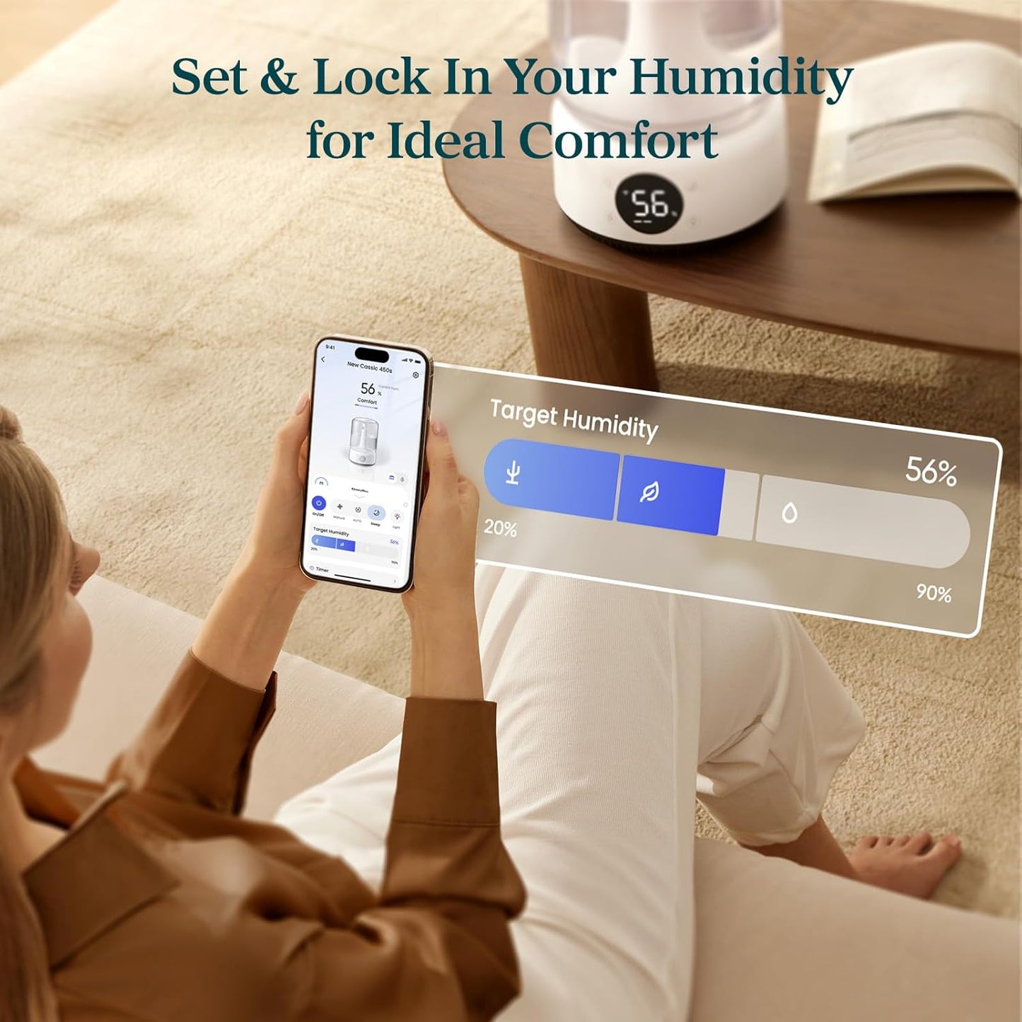 LEVOIT Dual 200S Smart Humidifiers for Bedroom, Top Fill, Customize Humidity for Home, Baby Nursery & Plants with Humidistat, Essential Oil Diffuser, Schedule, Timer, APP & Voice Control, 3L, Blue