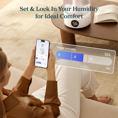 LEVOIT Dual 200S Smart Humidifiers for Bedroom, Top Fill, Customize Humidity for Home, Baby Nursery & Plants with Humidistat, Essential Oil Diffuser, Schedule, Timer, APP & Voice Control, 3L, Blue
