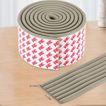 VOCOMO Corner Protector for Baby, Widen Edge Protector with Adhesive Backing, Baby Proofing Edge Corner Protectors Self Adhesive Furniture Corner Guard Bumper for Table, Desk, Fireplace (Gray, 6.6ft)