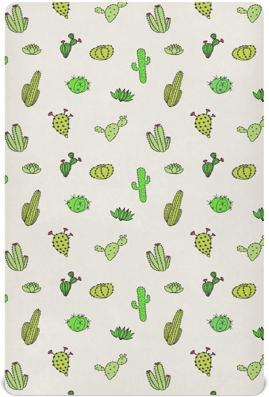 Fall Cute Mushroom Leaves Fitted Crib Sheets Stretchy Portable Playard Sheets for Baby Toddler, Breathable Soft Mini Crib Mattress 52 x 28 in for Boys and Girls