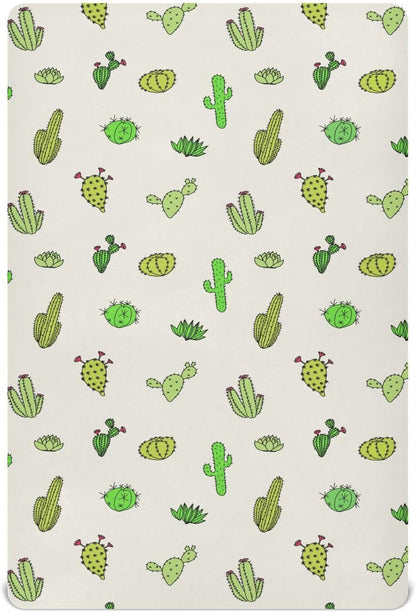 Fall Cute Mushroom Leaves Fitted Crib Sheets Stretchy Portable Playard Sheets for Baby Toddler, Breathable Soft Mini Crib Mattress 52 x 28 in for Boys and Girls