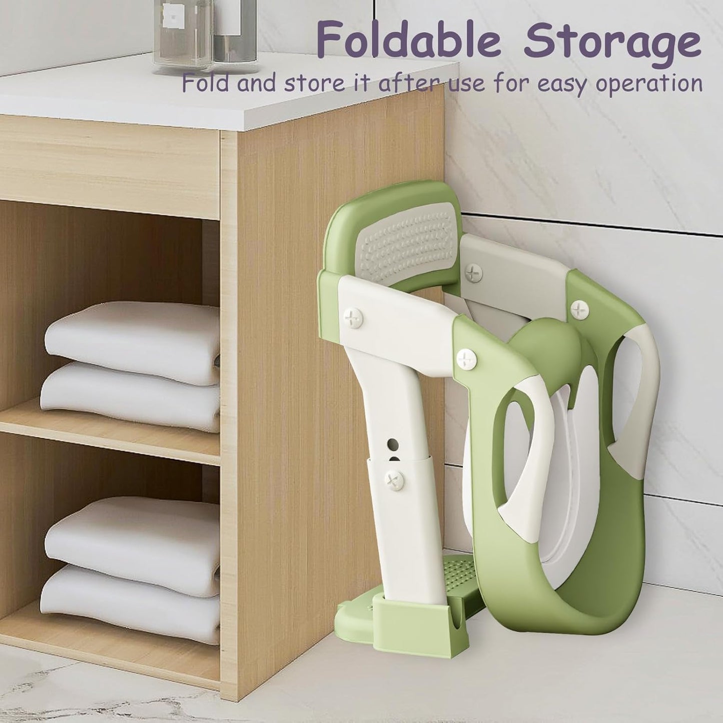 3-in-1 Potty Training Seat with Ladder Toddler Toilet Ladder Kid’s Toilet Chair for Little Boys Girls, with Urinals, Toddler Anti-Slip Step Stool Ladder and Splash Guard - Grey