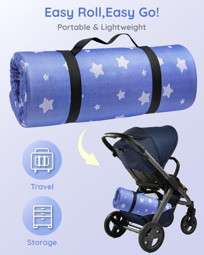 Lilian&Gema Pack and Play Mattress 38"x26"x1.5", Portable Mattress for Playpen, Pack N Play Mattress Topper, Soft Breathable and Waterproof Washable Cover for Baby Toddler