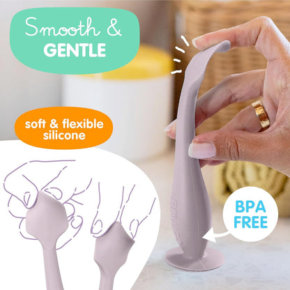 Bumco Diaper Cream Spatula (Mini) - BPA-free Butt Paste Diaper Cream Applicator, Soft & Flexible Diaper Rash Cream Applicator, Butt Spatula Baby, Mom-Invented Diaper Bag Essentials (Lilac)