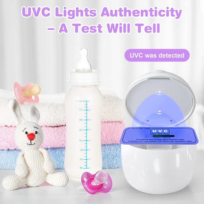 Qualirey Portable Pacifier Disinfection, Mini UV Light Disinfection, 99.99% Disinfection in 3 Mins, USB Rechargeable, Mini UVC Disinfection Box for Baby Pacifier, Bottle Nipples, Teethers (Pink)