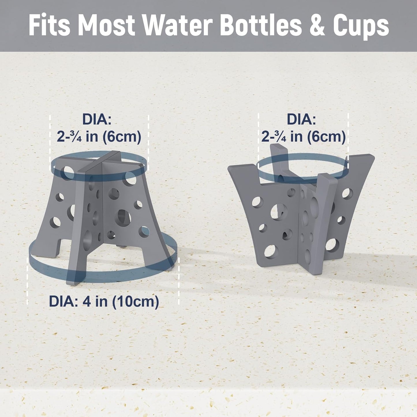 NiHome Silicone Water Bottle Drying Racks Set of 3 with Drip Tray,Cheese Style for Faster Drying,Bottle Dryer Racks Fit for Stanley YETI Cups Owala Sports Bottle Baby Bottle Thermoses Mugs