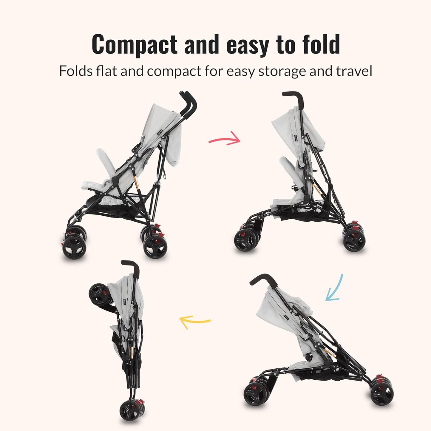 Dream On Me Vista Moonwalk Stroller, Disney Approved Lightweight Stroller for Toddlers and Infants, One-Hand Fold, Reclining Seat, Canopy with Sun Visor, Everyday & Travel Ready