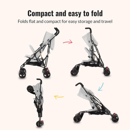 Dream On Me Vista Moonwalk Stroller, Disney Approved Lightweight Stroller for Toddlers and Infants, One-Hand Fold, Reclining Seat, Canopy with Sun Visor, Everyday & Travel Ready