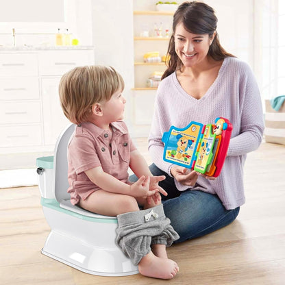 CheerTry 2-in-1 Toddler Potty Training Toilet - Larger Potty Chair & Detachable Training Seat for Boys & Girls Ages 1-3 with Flushing Sound, Wipes Storage, Toilet Paper Holder - Pink