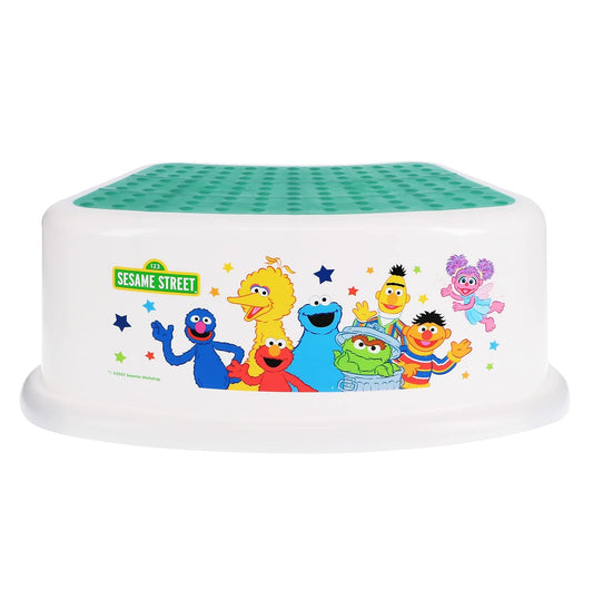 Sesame Street Sesame Squad Step Stool - Kids Step Stool, Potty Training, Non-Slip, Bathroom, Kitchen, Lightweight