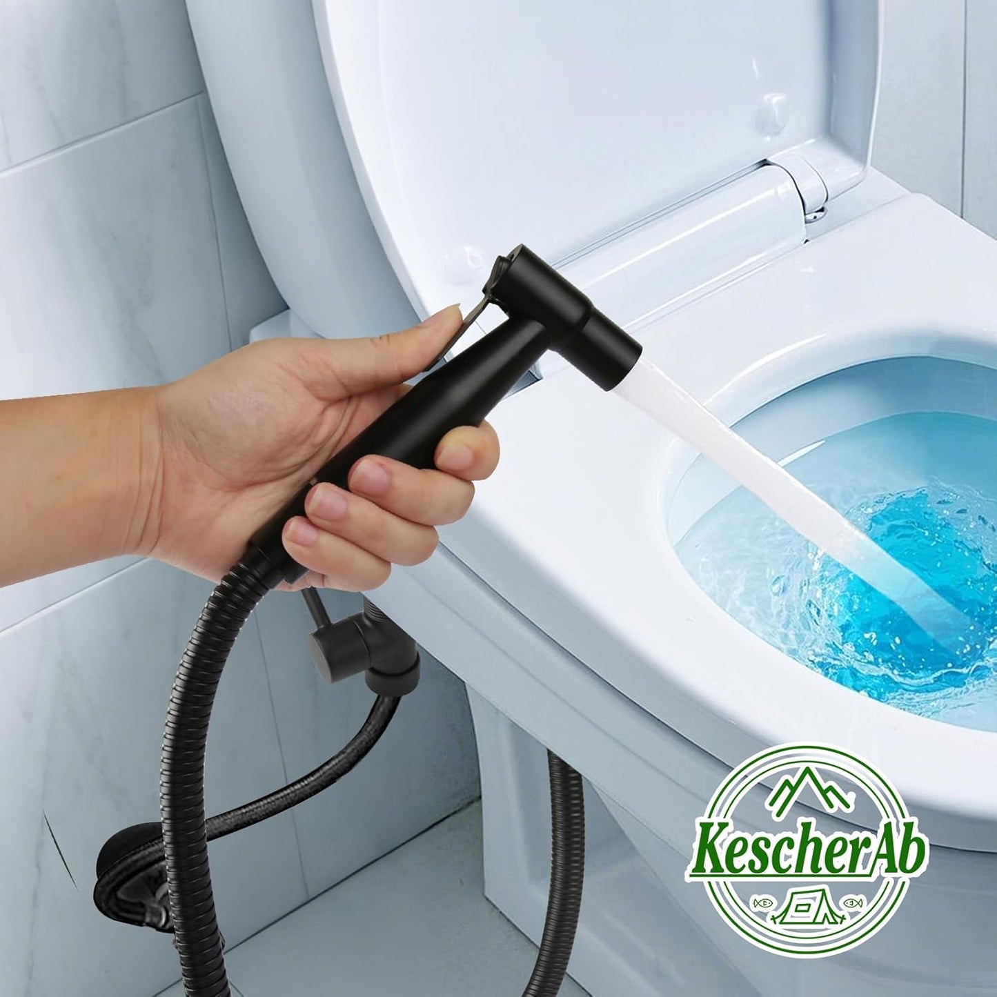 Handheld Toilet Bidet Sprayer for Toilet, Adjustable Water Pressure Control with Complete Bidet Spray Hoses Kit for Feminine Wash, Cloth Diaper Sprayer for Baby Wash