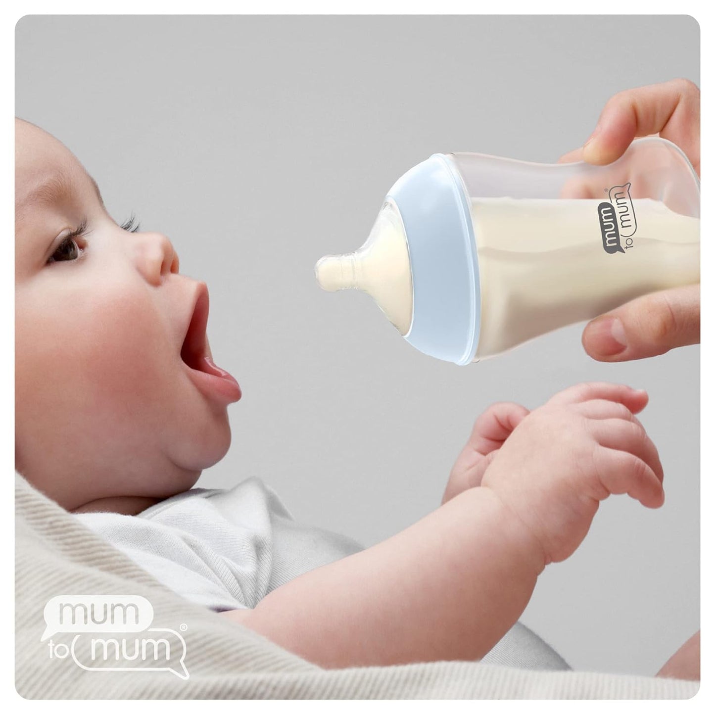 Self Grip Baby Bottles 8oz with "L" Flow Rate Nipples for 6-12 Months, 2 Pack, MM106AA