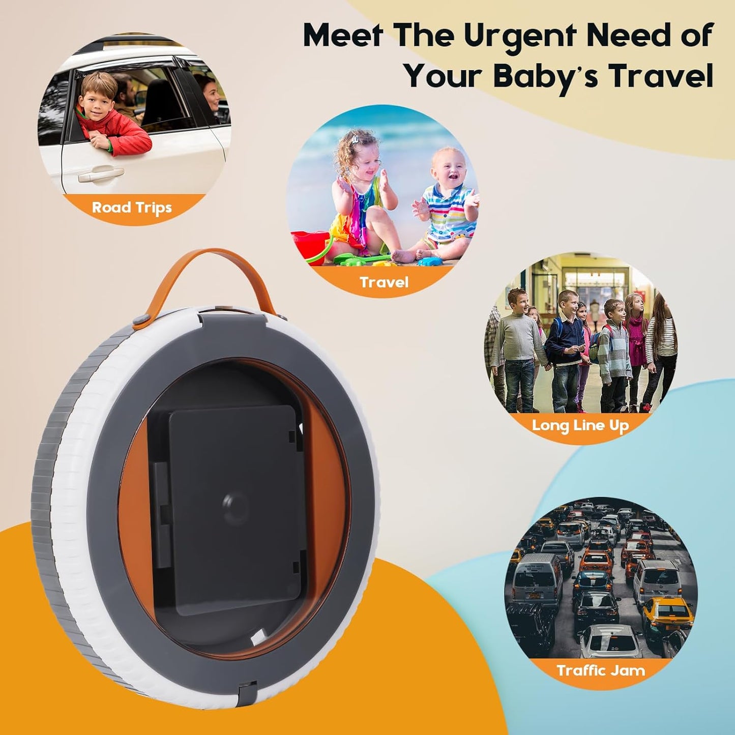 SunnySmile Portable Toilet for Kids,Portable Potty Seat for Toddler Travel,Travel Potty with Travel Bag, Applicable to Camping, Indoor/Outdoor Use, Includes 45 Replacement Bags (Grey)