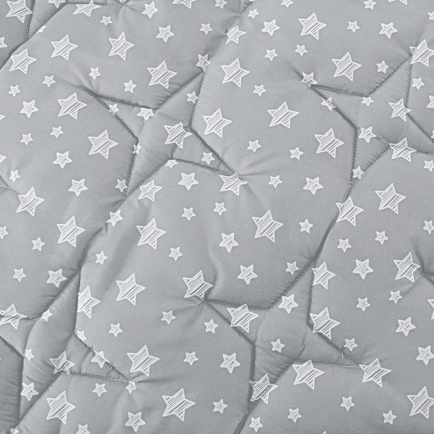 Octagon Playpen Mat Grey, Non Slip 8 Panel Playpen Mattress Mat Fits Regalo Extra Large Play Yard and hiccapop XL 69" Baby Playpen, Grey Star Octagon Playard Pad