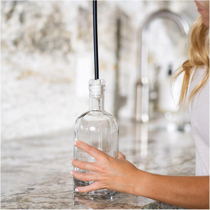Drying Wand - Narrow Container Dryer (>1.25" Opening) - Water Bottle, Carafe, Wine Glass, Champagne Flute, Hydration Backpack Bladder, Reusable Bags - Rack Alternative. Patented.