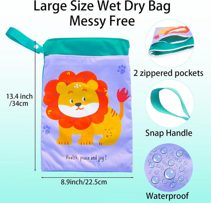 2 Pack Potty Training Car Seat Protector & Bag, Waterproof Piddle Pads for Carseat, High Chair & Stroller, Soft Anti-Slip Liner, Fast Water Absorption Pee Protector for Toddlers, Machine Washable