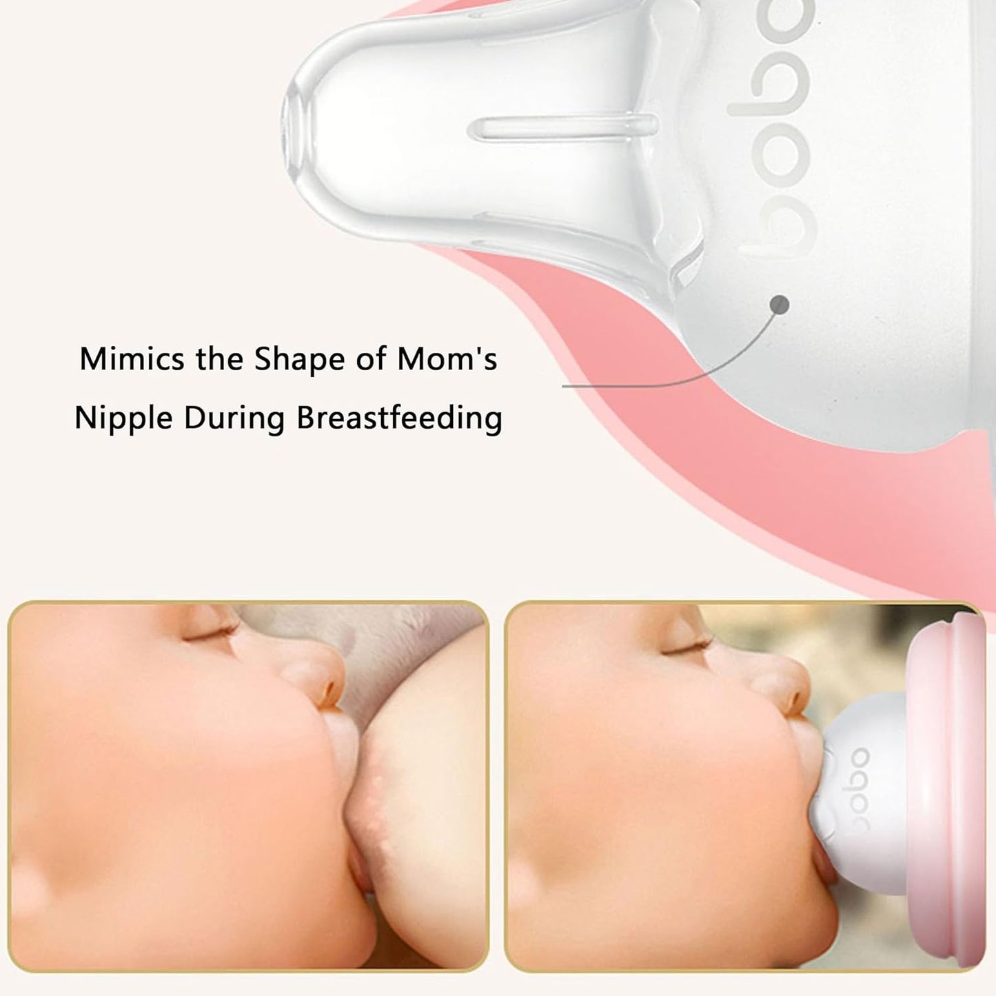 YOHKOH Baby Bottle Nipples for Wide Neck Bottles, 100% Natural Feel Silicone Nipples, BPA-Free (3m+, M, 4 Counts)
