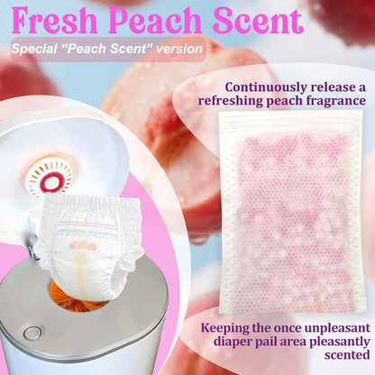 PurifyLogix Odor Removing Baking Soda Refills for Munchkin Diaper Pail, Deodorizer for Arm & Hammer Puck Baking Soda Cartridge (3.5"), 12 Pack Peach Odor Absodor