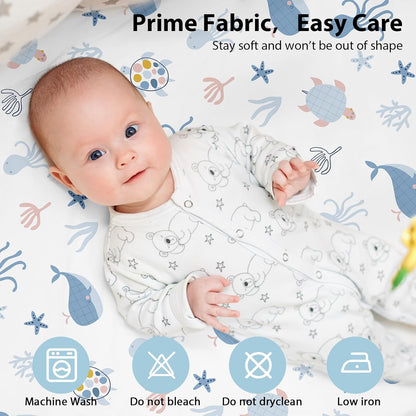 Baby Bedside Bassinet Sheets Girl, 33”x20” Compatible with Baby Delight Dream On Me & Most Rectangle Bedside Sleeper Bassinet Mattress, Super Soft Microfiber Pink Butterfly Flower