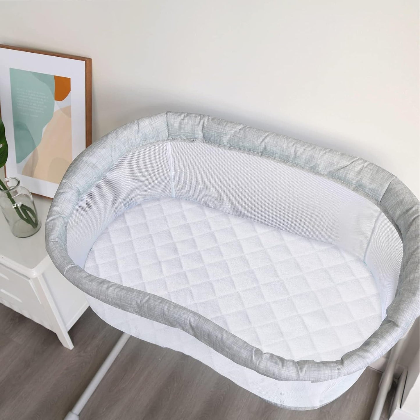 Waterproof Bassinet Mattress Protector, Fit for 19" x 33" KoolaBaby (3 in 1), Papablic, BabyBond, HARPPA and RICUTON Bedside, Ultra Soft Breathable, Washer & Dryer