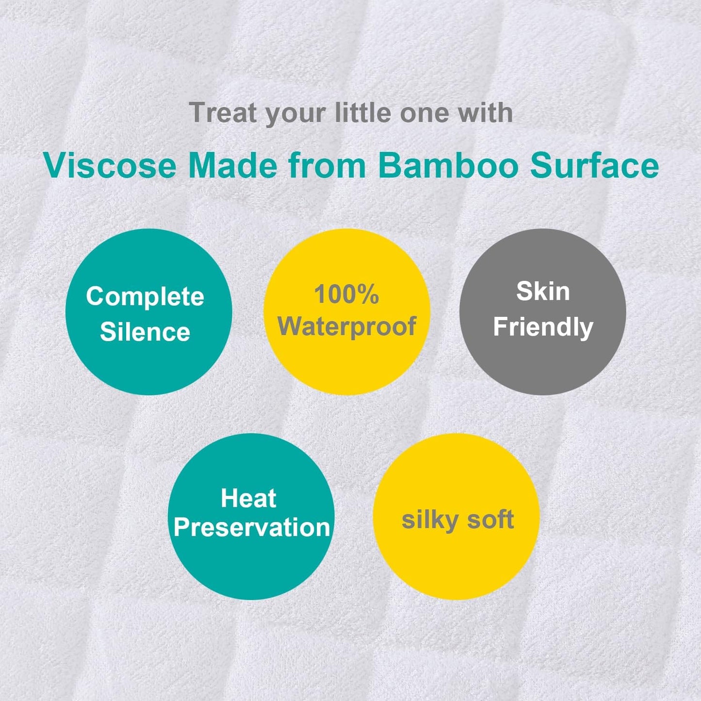 Bassinet Mattress Pad Cover for BCOL and bonbay Baby Bassinet Bedside Sleeper, 2 Pack, Waterproof Quilted Ultra Soft Surface