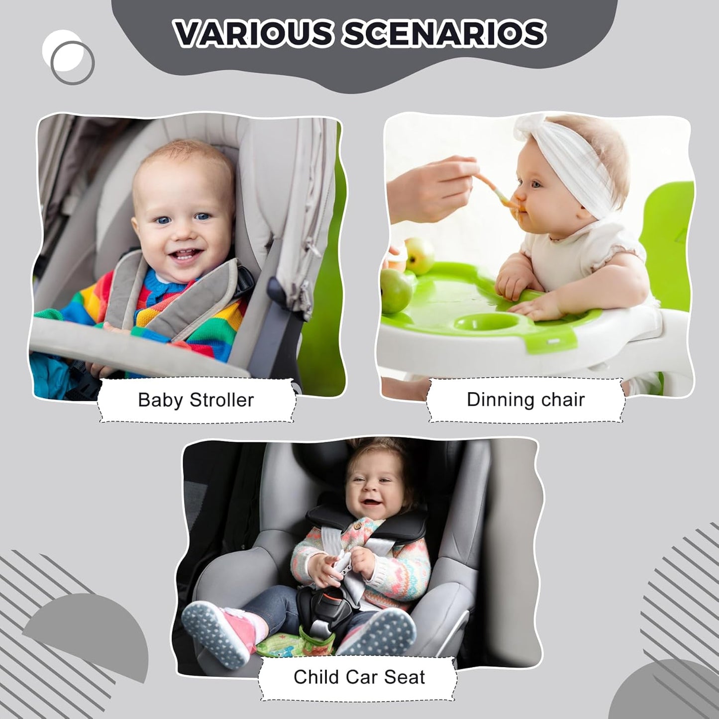 Car Seat Protector for Potty Training, 2 Pack Waterproof CarSeat Liner Toilet Training for Baby Infant Toddler, Dry Seat Piddle Pads Cover for Strollers (Gray)