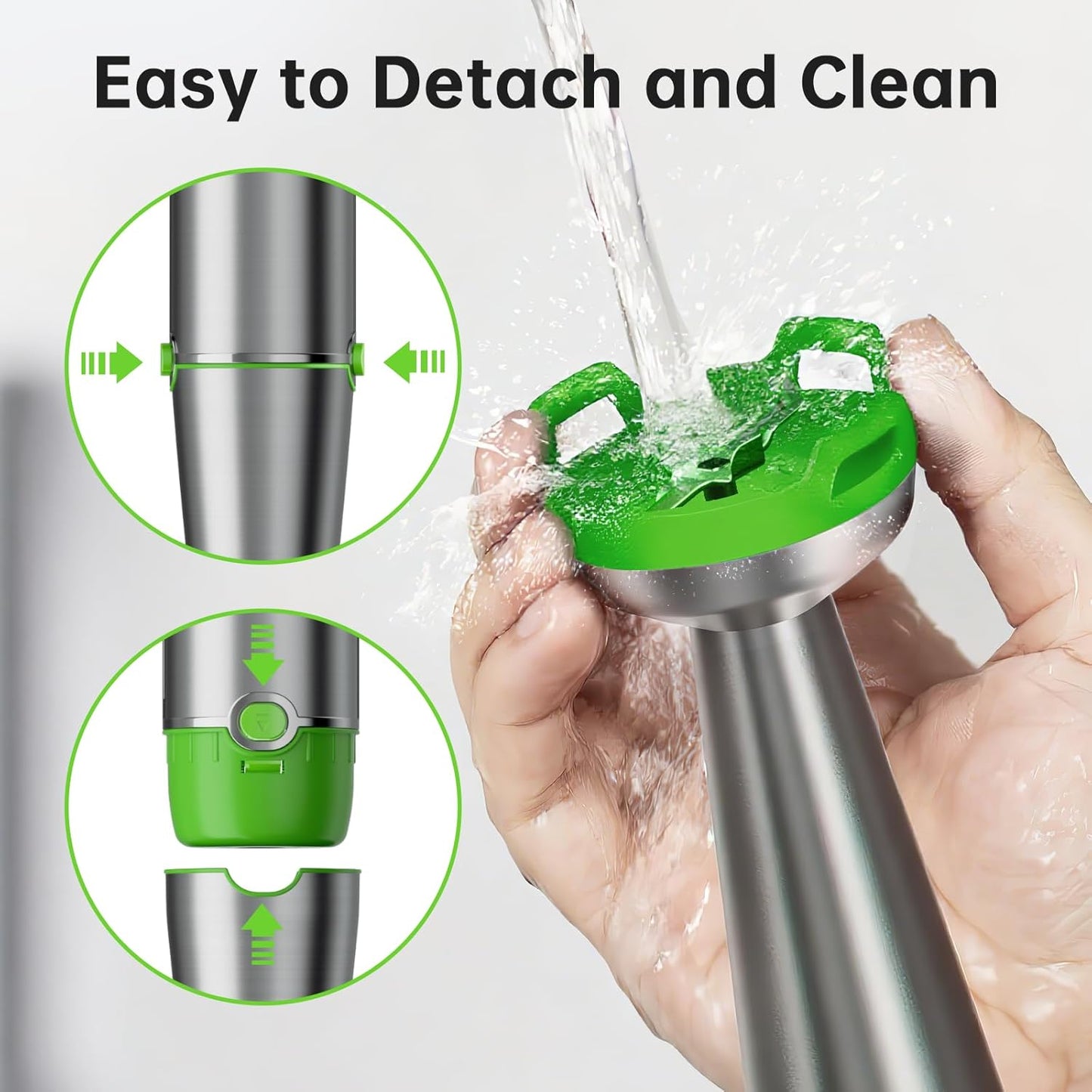 Turelar Immersion Blender Handheld Corded Hand Blenders Set 1100W, Trigger Variable Speed 5 in 1 Stick Emulsifier with Chopper, Whisk and Frother for Soup, Baby Food and Smoothies, Orange