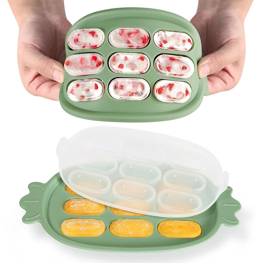 Haakaa Baby Popsicle Mold - Baby Food Maker & Breastmilk Teething Freezer Tray - BPA Free Silicone-Pink