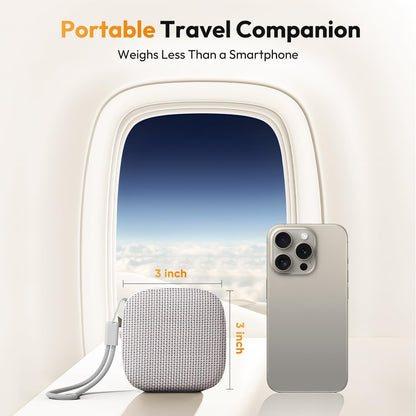 Portable Sound Machine for Travel, White Noise Sound Machine for Sleeping, 52-Hour Lasting Mini Noise Machine with 21 Quality Non-looping Sounds, Headphone Jack, Memory, Timer for Adults,Hotel (White)