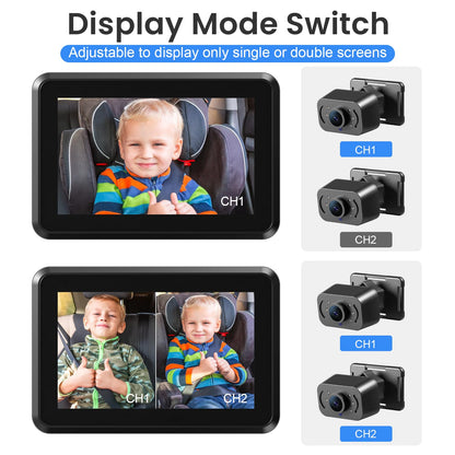 Itomoro 2026 Upgraded Baby Car Camera Monitor [1080P HD & IR Night Vision] 360° Rotation & 150° Wide Clear View Car Seat Camera for Baby Rear Facing, Easy Install & Baby Shower Must-Have