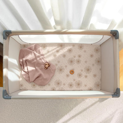 lulumoon Baby Bassinet Sheets Muslin: Cotton Bedside Bassinet Sheets Leaf for Boys - Fitted for Bedside Sleeper Mattress