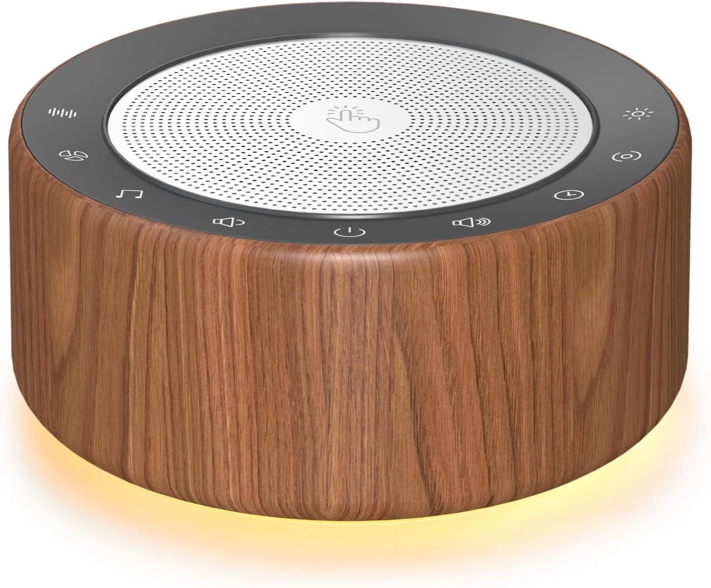 Kipcush White Noise Machine with Night Light – Nursery Sound Machine with Soft Non-Glare Lamp, 30 Soothing Sounds, 8 Color Lights, Up to 8-Hour Timer for Baby & Adults