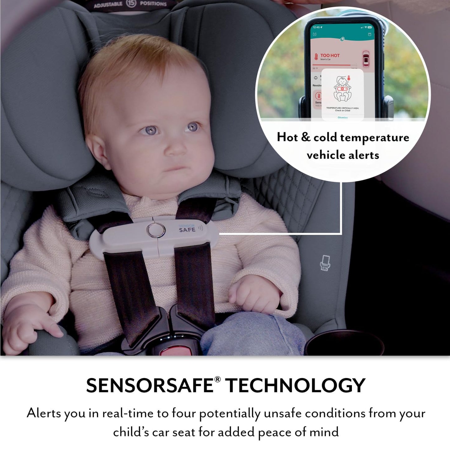 Evenflo Revolve360 Slim 2-in-1 Rotating Car Seat with Green & Gentle Fabric (Travertine)