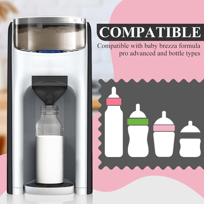 3 Sets Replacement Funnel Compatible with Baby Brezza Replacement Parts Funnel and Cover Baby Formula Dispenser, Grey