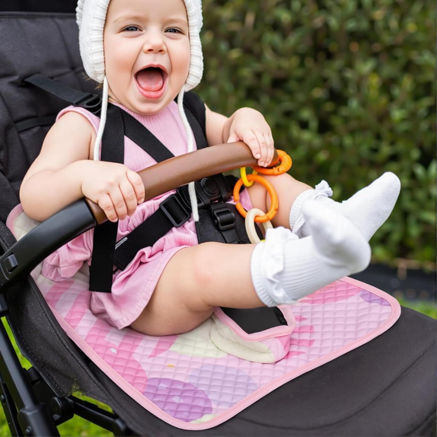 Potty Training Car Seat Protector, Waterproof Car Seat Cover for Toddlers, Piddle Pads for Baby Carseat, Stroller, Non-Slip & Machine Washable (Black, 2PC)