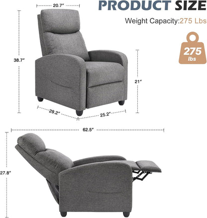 Sweetcrispy Recliner Chair, 360 Swivel Rocker Chair for Adults, Glider Rocker Recliners, Nursery Chairs for Living Room, High Back, Upholstered Deep Seat, Classical Brown