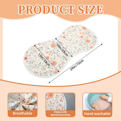 Hahafelt 3 Pcs Changing Pad Liners Fits in Peanut Shape Changing Pad Waterproof Diaper Mats Organic Cotton Peanut Mats are Warm on Baby's Back, Washable Reusable (Starry Style,Multicolor)