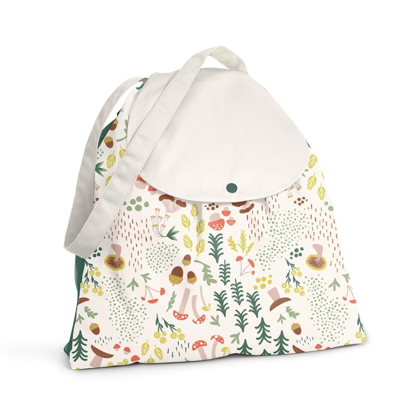 Esembly Day Bag – Reusable Wet and Dry Bag Made From Recycled Fabric With Dual Waterproof Compartments for Cloth Diapers, Swimsuits, Toiletries, and Snacks - Verdant Gingham