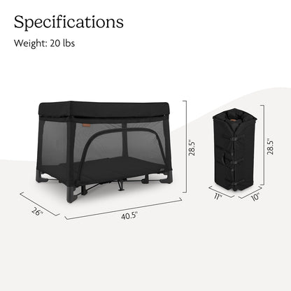 UPPAbaby Remi Playard | Deluxe 3-in-1 Portable Playard, Bedside Bassinet + Travel Crib| Mesh Bassinet, Mattress, Organic Cotton Mattress Cover + Storage Bag Included | Charlie (Sand Mélange)