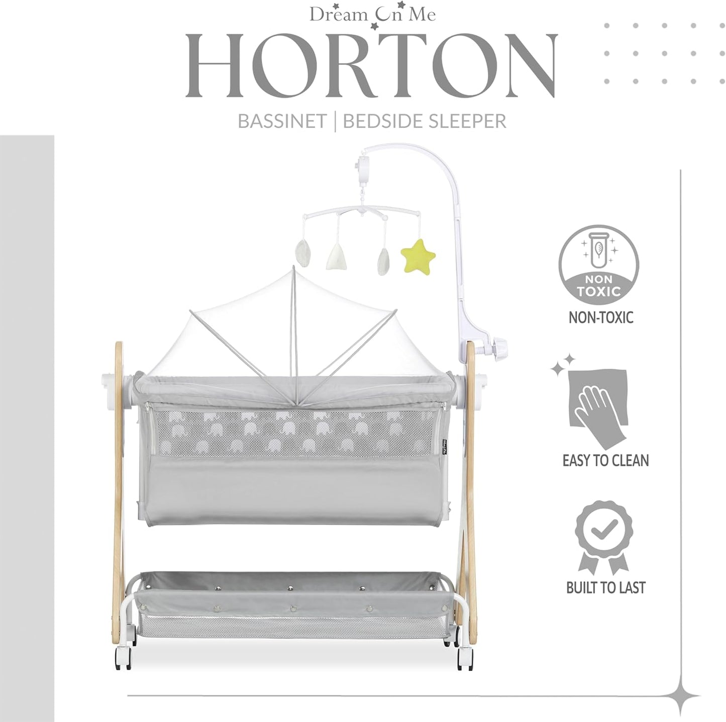 Dream on Me Horton Bassinet and Bedside Sleeper