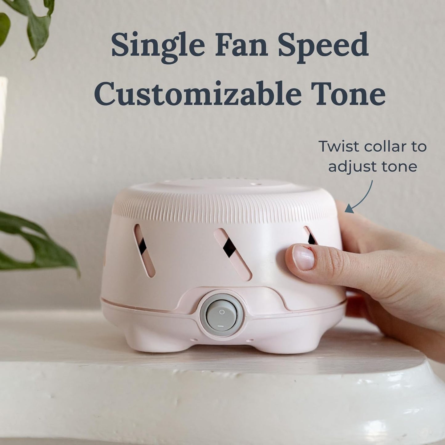 Yogasleep Dohm UNO White Noise Sound Machine (White) With Real Fan Inside for Non-Looping White Noise, For Travel, Office Privacy, Meditation, Sleep Aid For Adults & Baby, Registry Gift