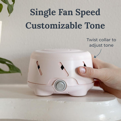 Yogasleep Dohm UNO White Noise Sound Machine (White) With Real Fan Inside for Non-Looping White Noise, For Travel, Office Privacy, Meditation, Sleep Aid For Adults & Baby, Registry Gift
