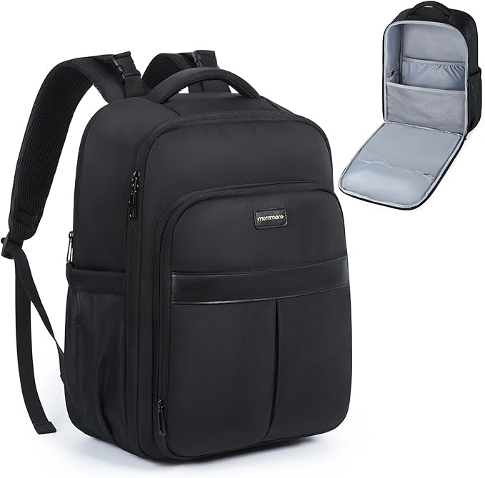 mommore Diaper Bag Backpack Large Baby Bag 37L with 15.6'' Laptop Sleeve Mom Bags with Insulated Pockets, Changing Pad, Stroller Straps, Travel, Work
