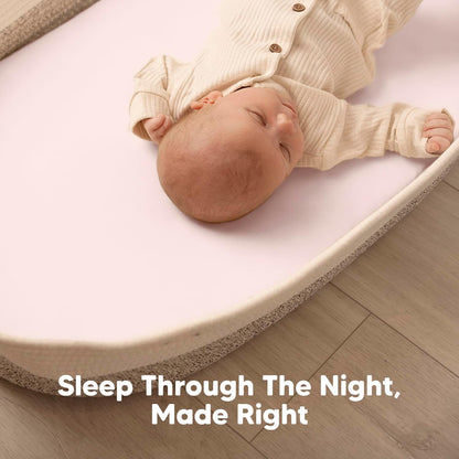 2-Pack Baby Bassinet Sheets Girl, Boy - 33x17 Viscose Derived from Bamboo Bedside Mattress Fitted Bassinet Sheets, Compatible with Halo Bassinest Swivel Sleeper, Baby Delight, Graco (Pecan)