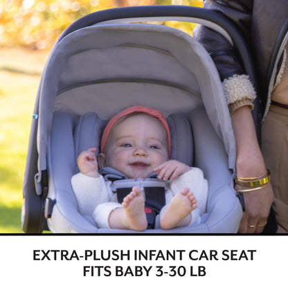 Evenflo Revolve180 LiteMax NXT Rotating Rear-Facing Lightweight Preemie and Infant Car Seat 3-30lbs. with SensorySoothe. Easy Install with Base (Agate Purple)