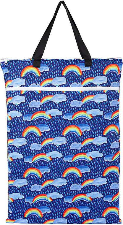 Large Hanging Wet/Dry Cloth Diaper Pail Bag for Reusable Diapers or Laundry