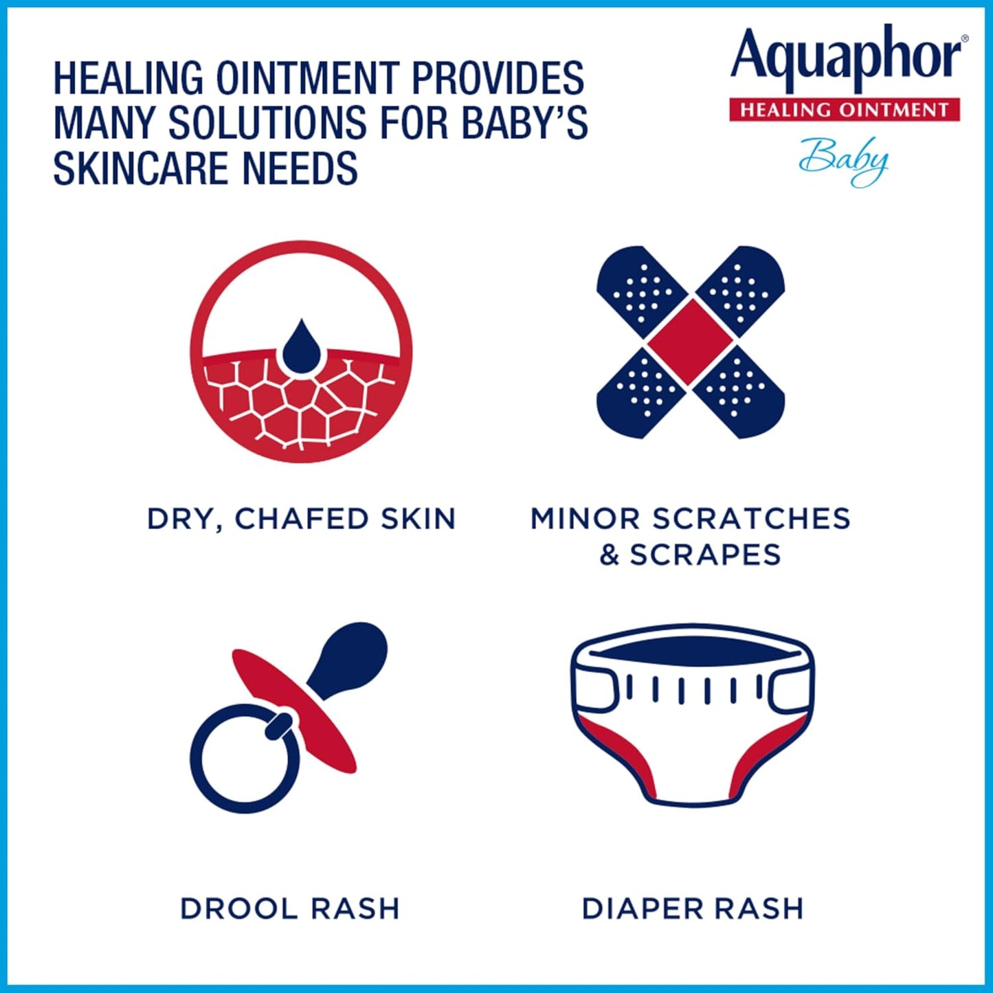Aquaphor Baby Healing Ointment (14 Oz) + 3-in-1 Diaper Rash Cream (3.5 Oz), Hypoallergenic and Fragrance Free Skin Care Set for Babies