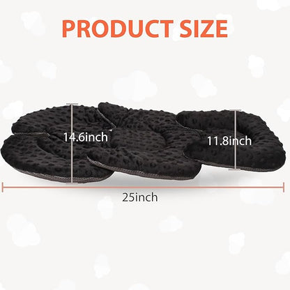 Infant Carseat Insert, 2-in-1 Reversible Baby Car Seat Cushion for Newborn Toddler Head & Body Support Car Seat Pad for Carseats, Strollers, Swings, Bouncers(Black)