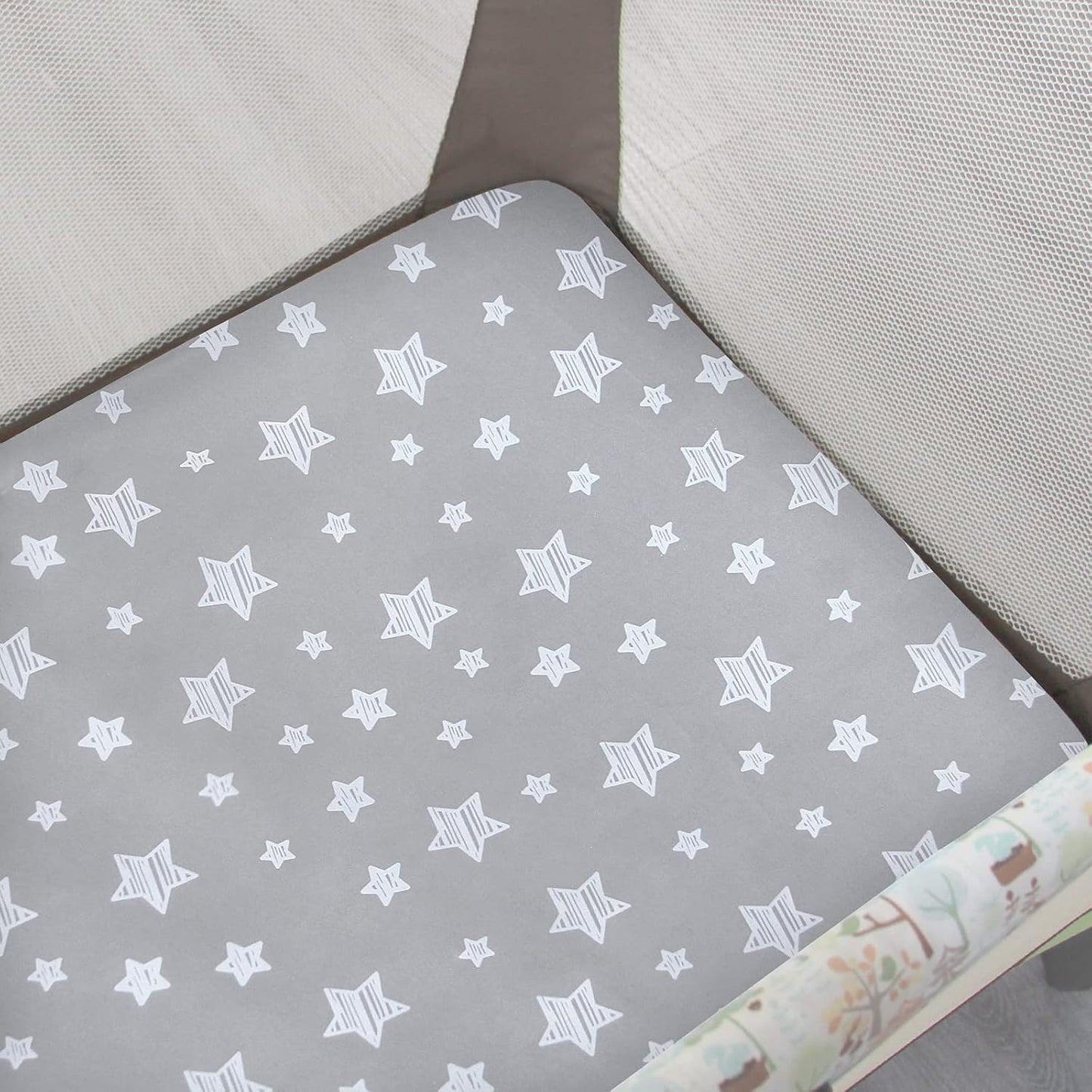 Pack and Play Sheets, 2 Pack Mini Crib Sheets, Stretchy Playard Fitted Sheet, Compatible with Graco Pack n Play, Soft and Breathable Material, Planet & Flower