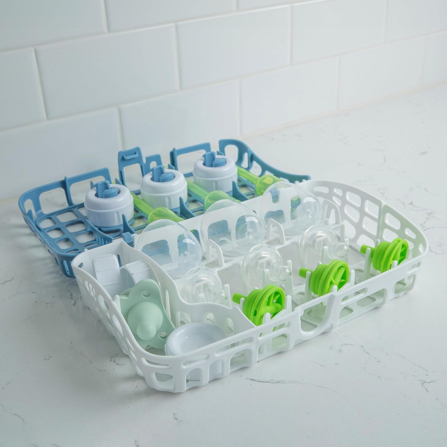 Dr. Brown's Dishwasher Basket for Small Baby Bottle Parts, Pacifiers, and Accessories, Clean, Store and Organize Newborn Essentials, BPA Free, Black